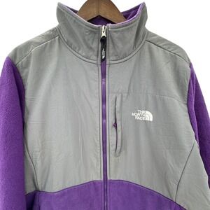 The North Face Denali Fleece Jacket Womens XXL Purple Gray Polartec Full Zip